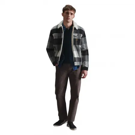 슈퍼드라이 Highwayman Wool Sherpa Trucker 자켓 137560017