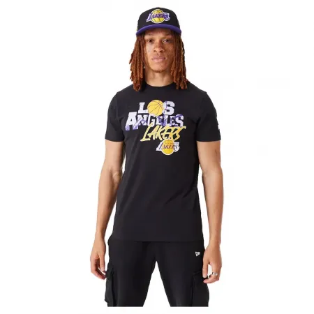 뉴에라 LA 레이커스 Nba Infill 그래픽 반팔 티셔츠 139609626