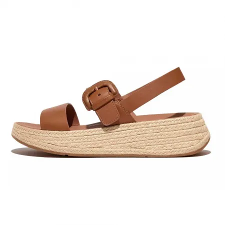 핏플랍 F-Mode Espadrille Buckle Leather Flatform 샌들 140168856