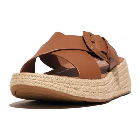 핏플랍 F-Mode Espadrille Buckle Leather Flatform 샌들 140168858
