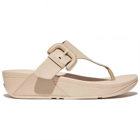 핏플랍 Lulu Covered-Buckle Raw-Edge Leather Toe-Thongs 슬리퍼 140168956