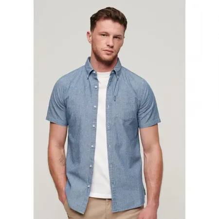 슈퍼드라이 빈티지 Chambray 반팔 셔츠 140588887