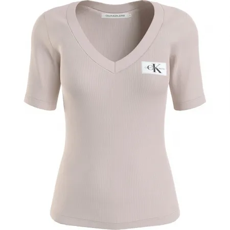 캘빈클라인 Woven Label Rib 반팔 티셔츠 140615350