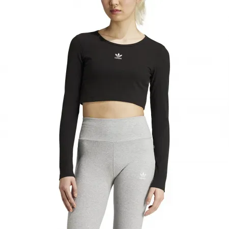 아디다스 에센셜 Ribbed Crop 긴팔 상의 141050878
