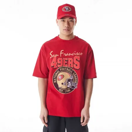 뉴에라 NFL Helmet Grphc 오버핏 San Francisco 49Ers 반팔 티셔츠 141414833