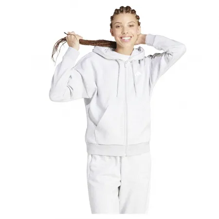 아디다스 에센셜 3 Stripes 플리스 풀지퍼 스웨터 141541396