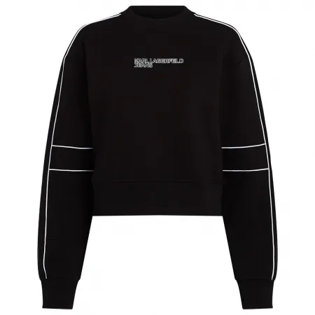 KARL LAGERFELD Relaxed Crop Piping 스웨터 141554504