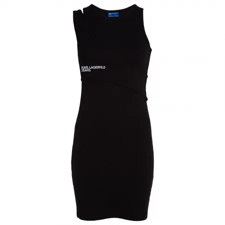 KARL LAGERFELD Ribbed 나시 짧은 원피스 141554512