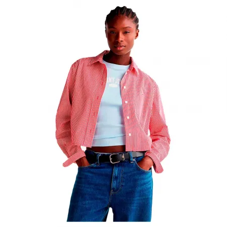 타미힐피거 Crop Relaxed Poplin 긴팔 셔츠 141952158