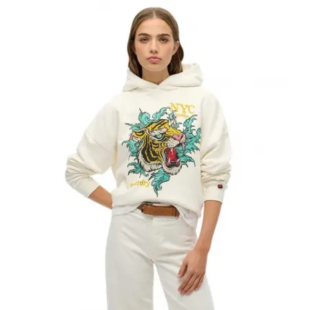 슈퍼드라이 Neo Trad Tattoo Relaxed Fit 후드티 141962340