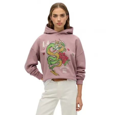 슈퍼드라이 Neo Trad Tattoo Relaxed Fit 후드티 141962347