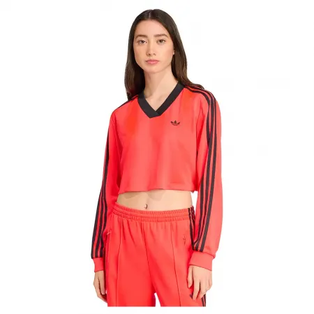 아디다스 아디컬러 Football Jacquard Crop 긴팔 티셔츠 142095512