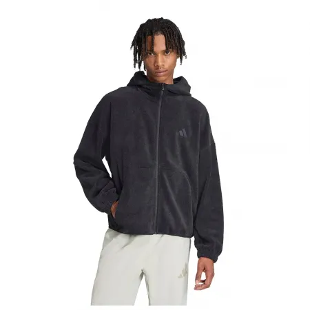 아디다스 Future Icons Small Logo Low Pile 플리스 풀지퍼 스웨터 142156867