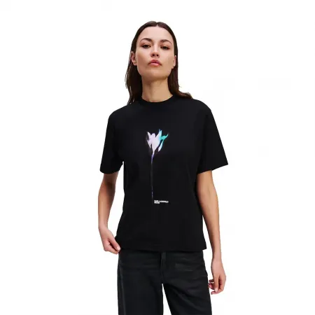 KARL LAGERFELD JEANS A3W17041 Regular Flower Colour 반팔 티셔츠 142685350