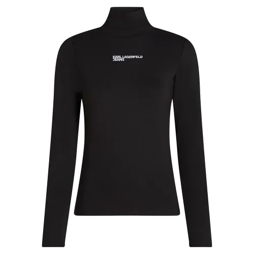KARL LAGERFELD JEANS A4W17015 Fitted 긴팔 하이넥 티셔츠 142685588