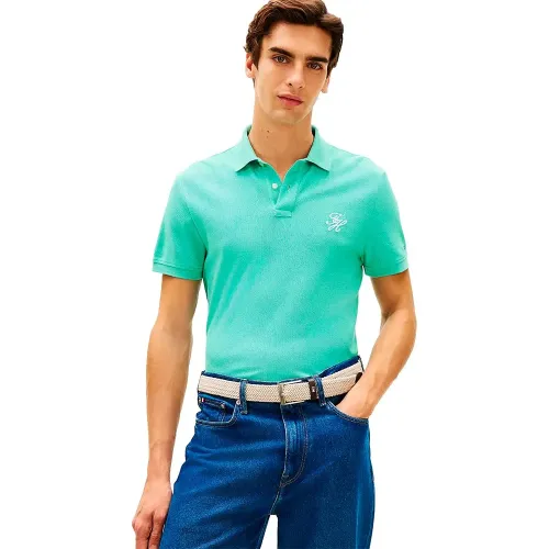 타미힐피거 TH Script Regular fit 반팔 폴로 셔츠 142758267