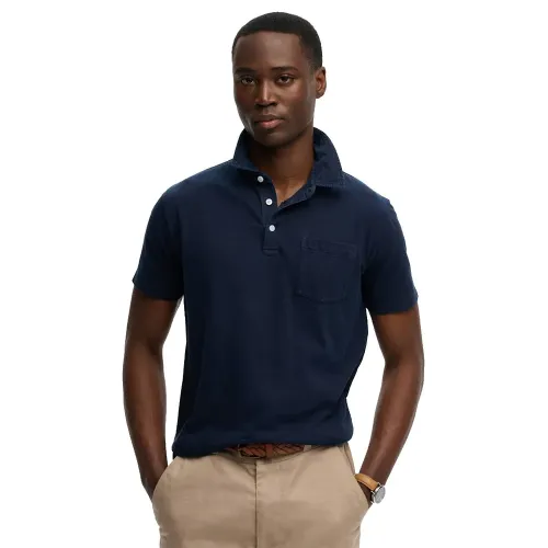 슈퍼드라이 Classic Cotton Linen 반팔 폴로 셔츠 142784632