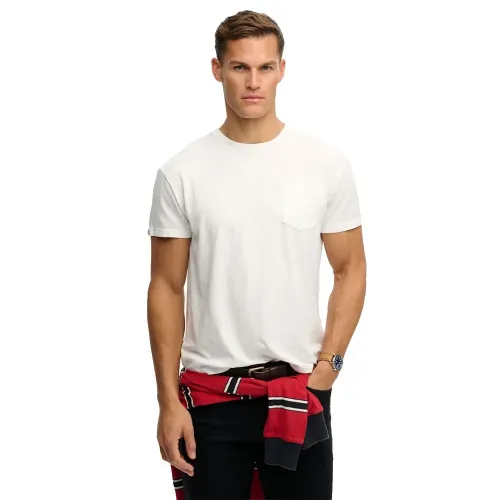 슈퍼드라이 Cotton Classic Linen Pocket 반팔 티셔츠 142784729