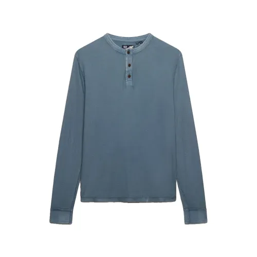 슈퍼드라이 Lite Textured Grandad 긴팔 티셔츠 142784926