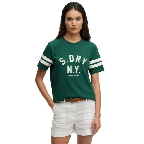 슈퍼드라이 Country Club Applique 반팔 티셔츠 142797636