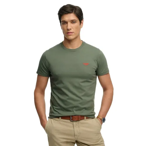 슈퍼드라이 에센셜 Stacked Logo Embroidered 반팔 티셔츠 142979814