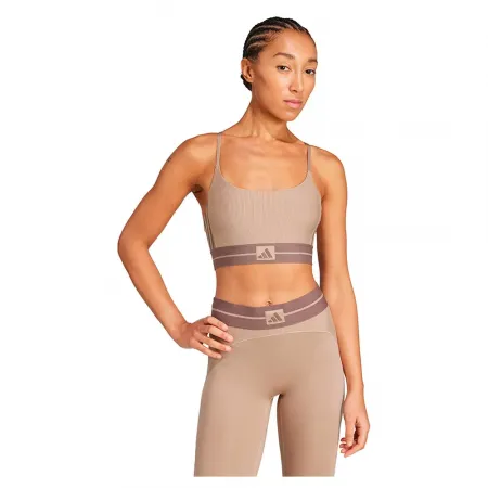 아디다스 Hyperglam Rib Bralette 스포츠 브라 로우 임팩트 2142170423