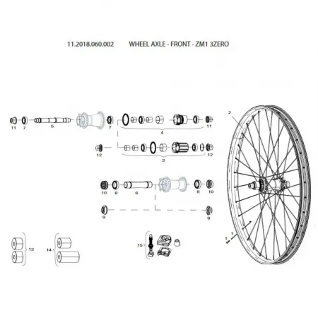 스램 Front Wheel Axle ZM1 3Zero 도끼 (dokki) 3137670891