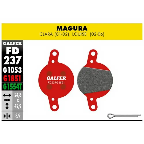 GALFER 마구라 Clara/Louise Advanced Brake 디스크 브레이크 패드 3137678850