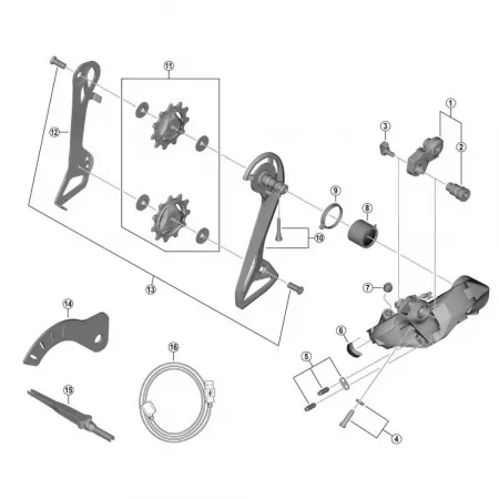 시마노 RD-R8150 Direct Mount 디레일러 행어 볼트 3138779578