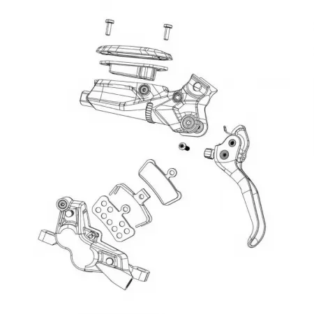 스램 Rival AXS E1 Flat Mount 디스크 브레이크 캘리퍼 3142532957
