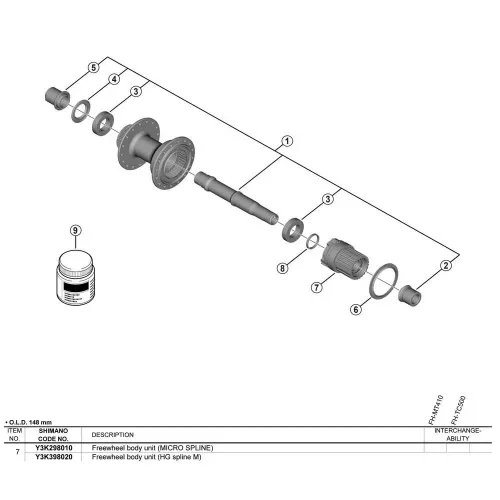 시마노 FH-TC600 Micrspline 프리허브 바디 3142675263