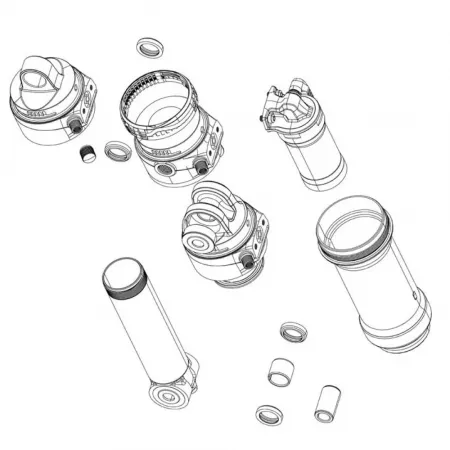 락샥 45 mm Super Deluxe C1 2023 리어 쇼크 댐퍼 키트 3142990562