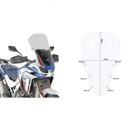 기비 D1178ST 혼다 CRF1100L Africa Twin 어드벤처 Sports 앞유리 4138008128