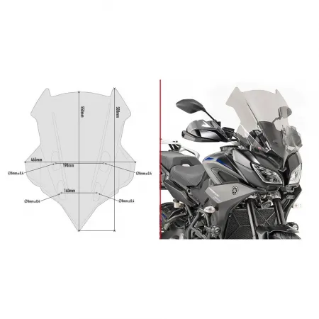 기비 D2139S 야마하 Tracer 900/Tracer 900 GT 앞유리 4138008157