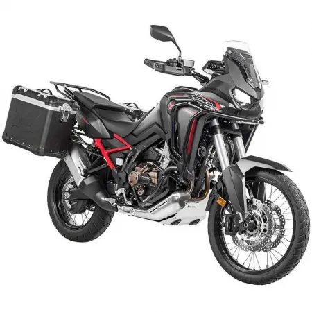 투라텍 ZEGA Evo And-Black 38/45L Steel Black Rack Honda CRF1100L Africa Twin 2021 사이드 케이스 세트 4141190329