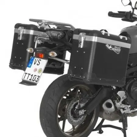 투라텍 ZEGA Pro And-Black 38/38L Steel Black Rack Yamaha MT-09 Tracer 2015-2017 사이드 케이스 세트 4141190415
