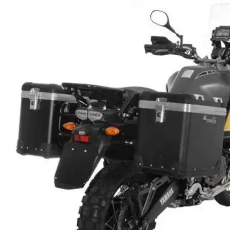 투라텍 ZEGA Pro And-Black 38/45 ltr. Steel Black Rack Yamaha XT1200Z/ZE Super Tenere 사이드 케이스 세트 4141190416
