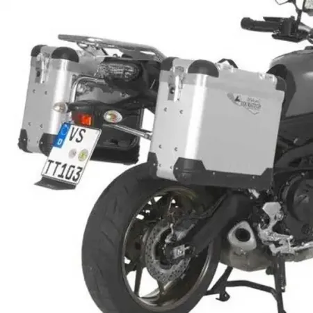 투라텍 ZEGA Pro And-S 31/31L Steel Black Rack Yamaha MT-09 Tracer 2015-2017 사이드 케이스 세트 4141190423