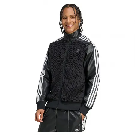 아디다스 X Jeremy Scott Pride Faux Leather Mesh 트랙 자켓 5142097387