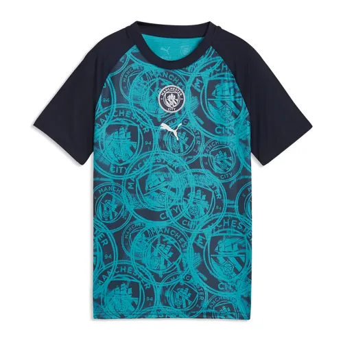 푸마 Manchester City FC 25/26 프리매치 주니어 반팔 티셔츠 5142669828
