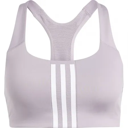 아디다스 Powerimpact 3 Stripes 미디엄 임팩트 스포츠 브라 6140502081
