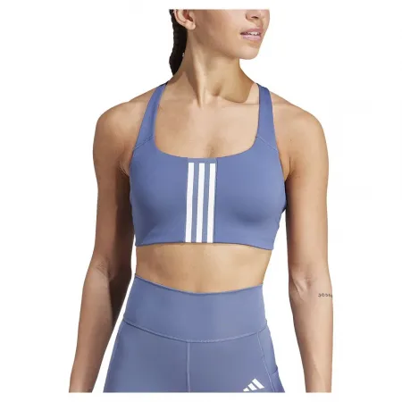 아디다스 Powerimpact 3 Stripes 미디엄 임팩트 스포츠 브라 6140502082
