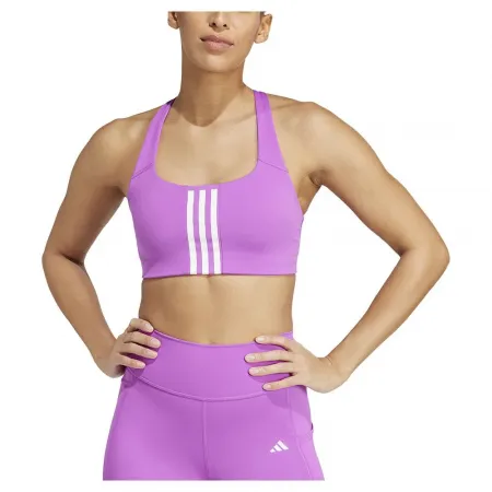 아디다스 Powerimpact 3 Stripes 미디엄 임팩트 스포츠 브라 6141126563