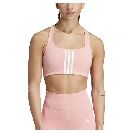 아디다스 Powerimpact 3 Stripes 미디엄 임팩트 스포츠 브라 6141126564