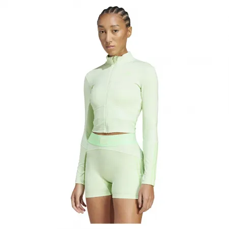 아디다스 Hyperglam Rib Zip Thru Cover Up 풀지퍼 스웨트셔츠 6142156970