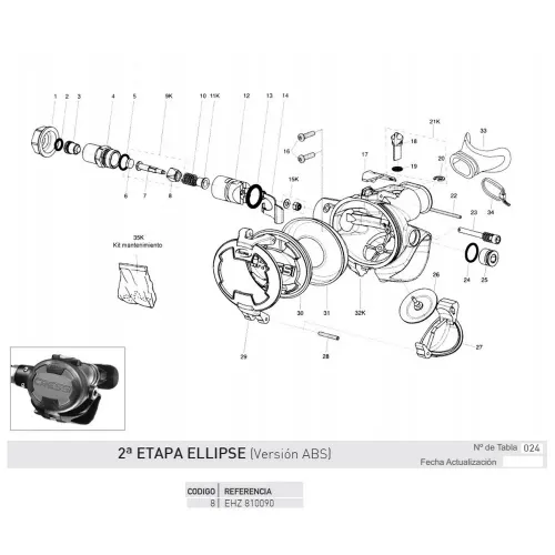 크레시 Ellipse 밸브 샤프트 헤드 7138737385