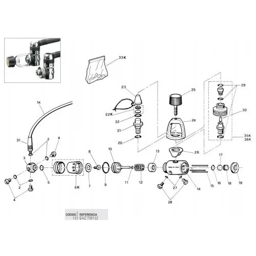 크레시 Spring Antirust Cover 1st Stage Compensated 피스톤 7138737490