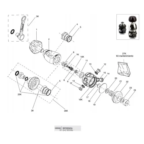 크레시 Valve 1st Stage MC5-MC8-MC9-T10 스프링 7138737514