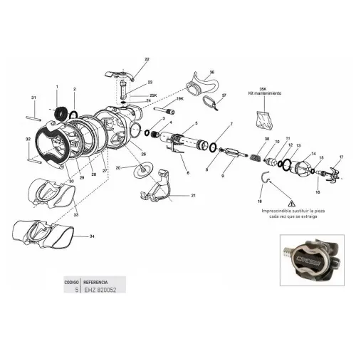 크레시 Ellipse Balanced-Master Valve 몸 7138751534