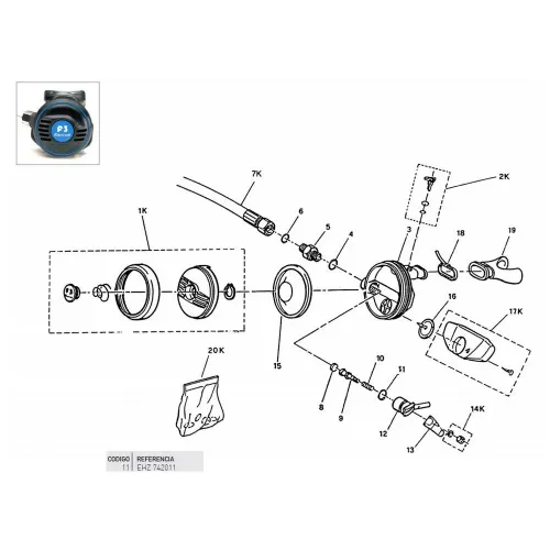 크레시 Body Valve 2nd Stage Regulator O링 7138751585